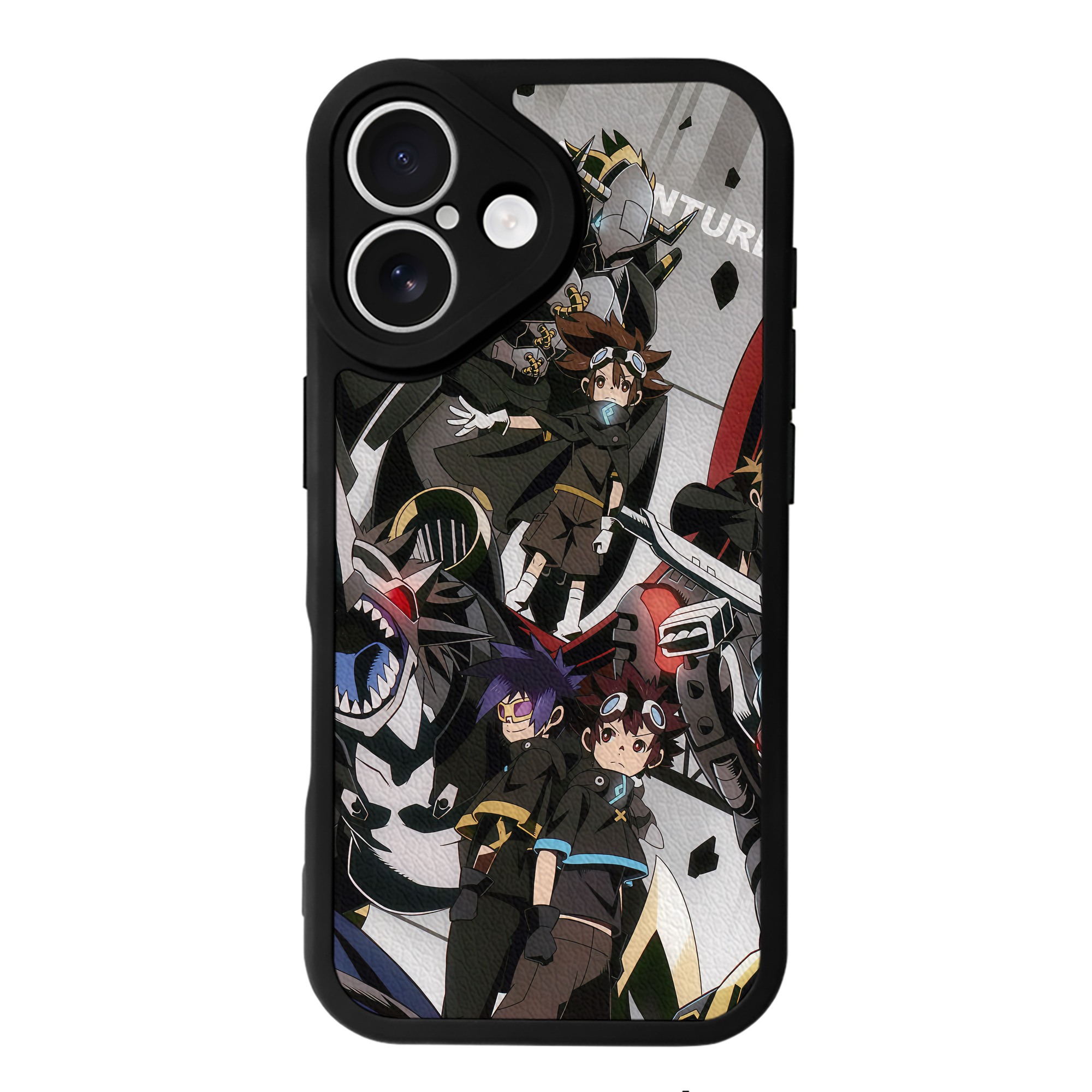（画像用） Digimon デジタルモンスター/デジモン 【iPhone 16シリーズ対応】シリコンスマホケース（レザー調） 材質：シリコン